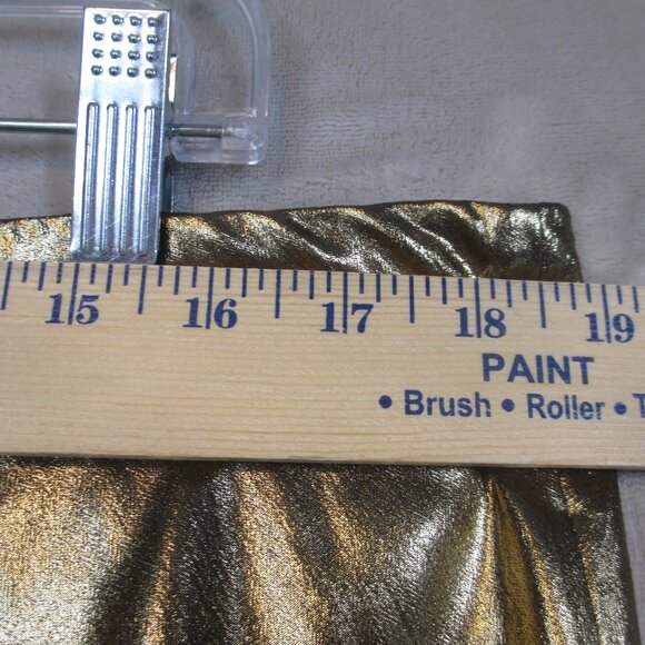 NWT J.Crew Gwyneth Slip Skirt – Gold Lamé Midi Bias Cut Satin Look Size XL - Picture 13 of 13